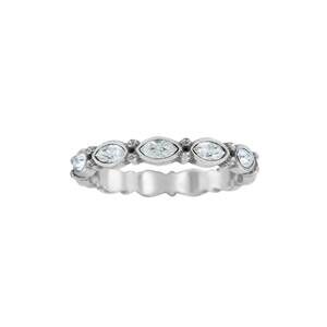 NEW BRIGHTON women's scalloped stack ring in silver